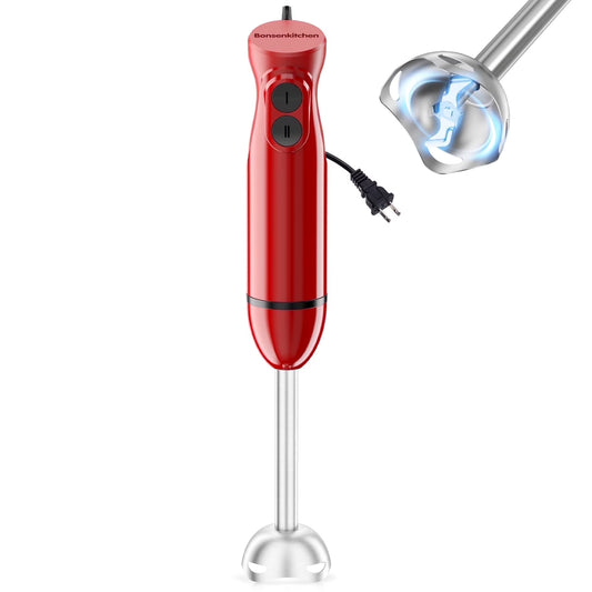 Handheld Blender, Immersion Blender Handheld,Red